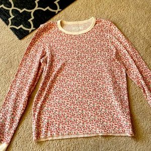 Red flower print- soft- long sleeve